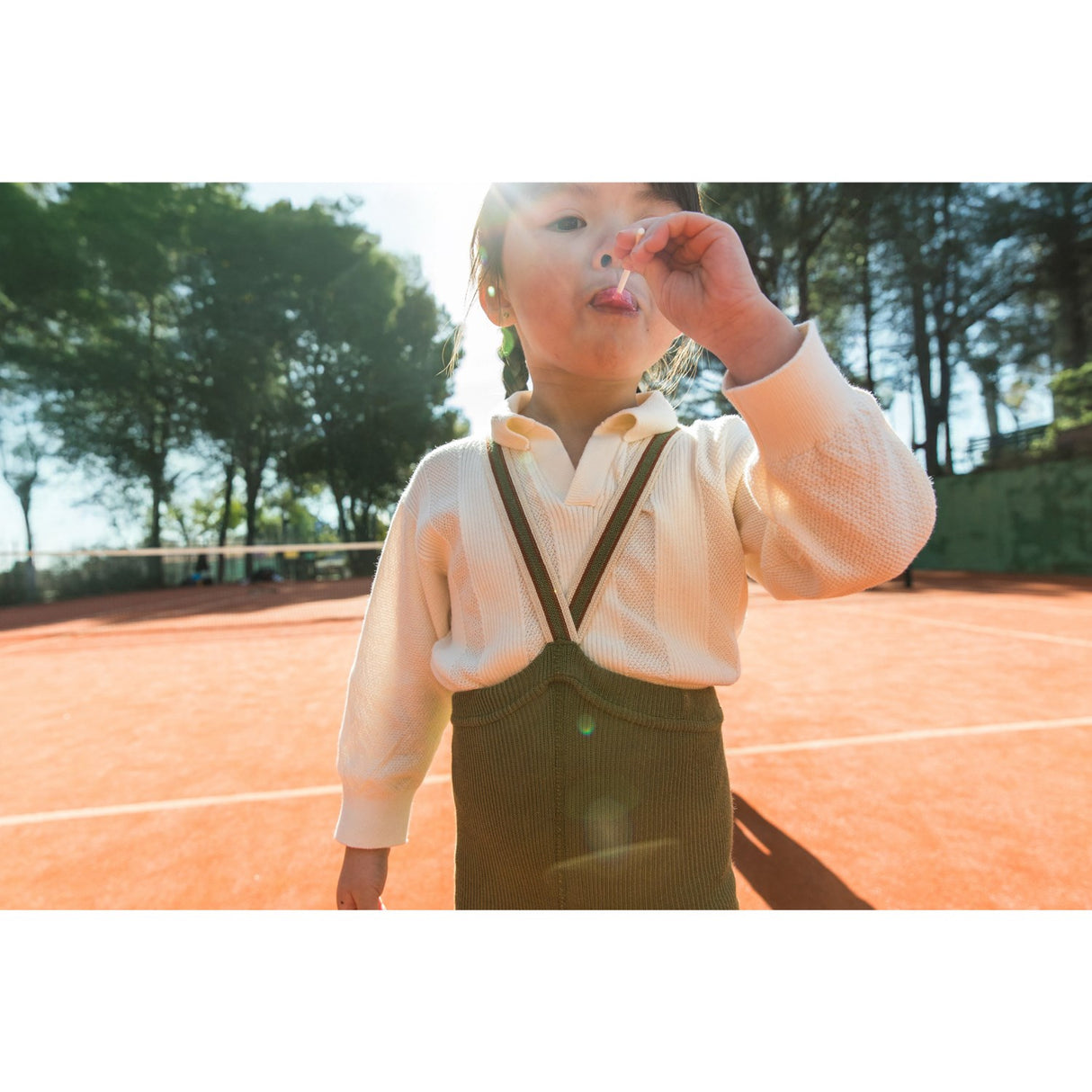 Silly Silas Olive Striped Footless Strumpbyxar