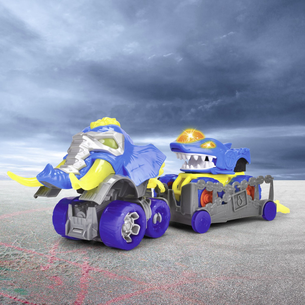 Dickie Toys Monster Ranger Haj Bil Med Anhænger