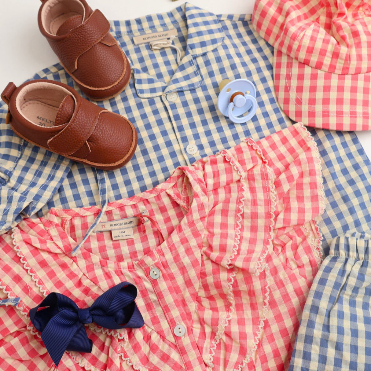 Konges Sløjd Captains Blue Check Kim Ss Skjorta Gots