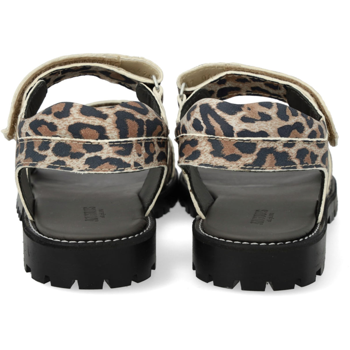 Angulus Leopard Mocka Justerbar Lädersandal med Kardborreband