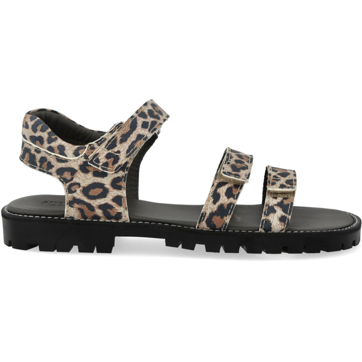 Angulus Leopard Mocka Justerbar Lädersandal med Kardborreband
