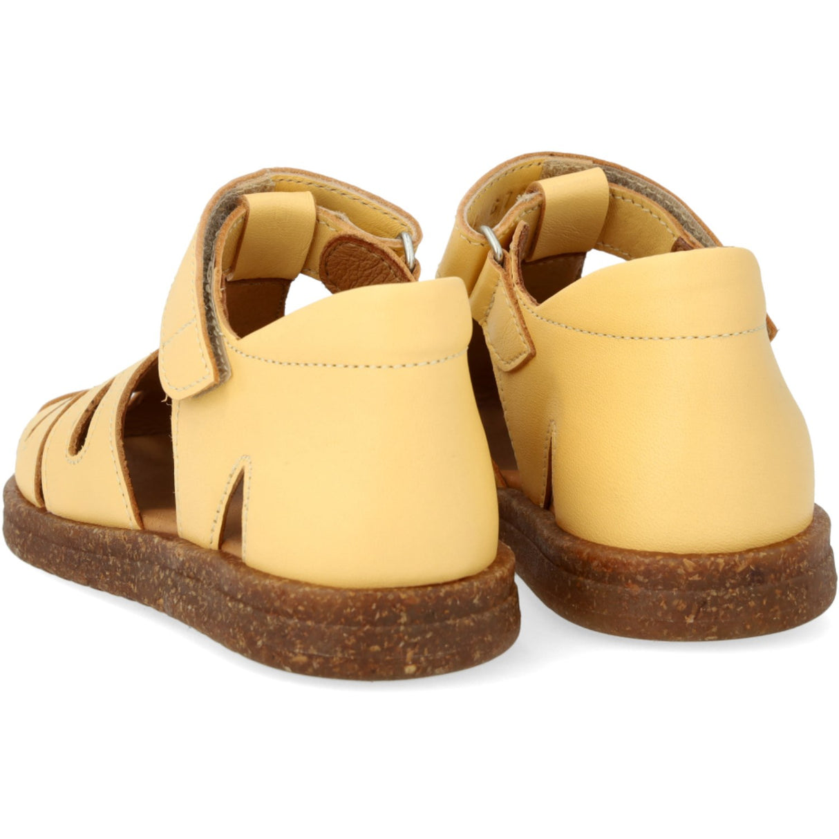 Angulus Mellow Yellow/Pineapple Glitter Läder Hjärta Sandal med Glittrande Glitter Hjärta