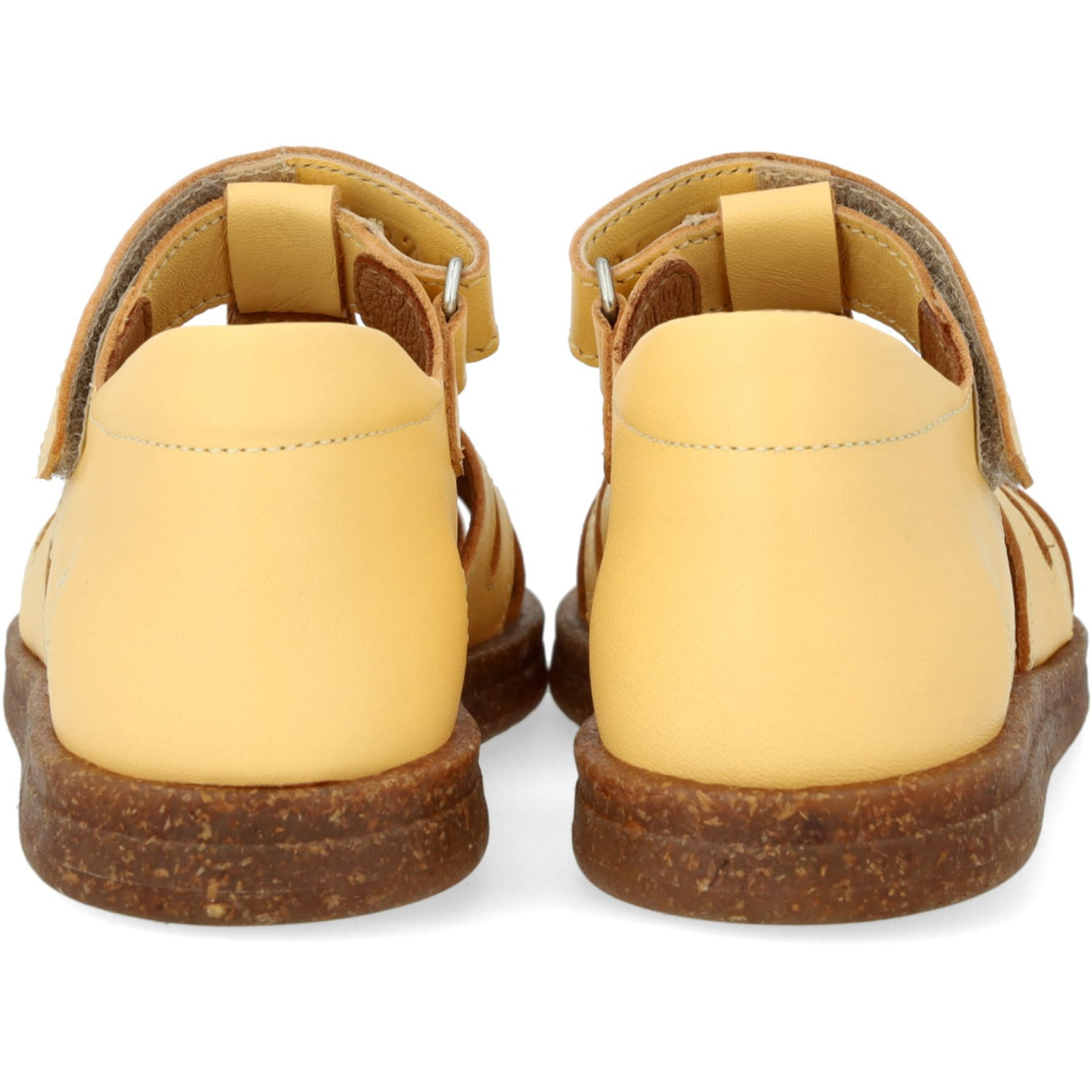 Angulus Mellow Yellow/Pineapple Glitter Läder Hjärta Sandal med Glittrande Glitter Hjärta