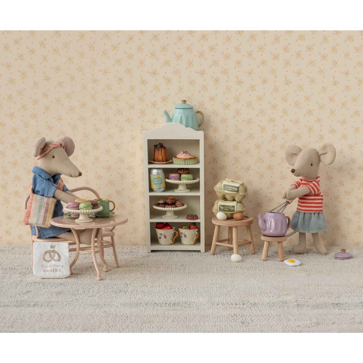 Maileg Denim Klänning Och Bag, Mum Mouse