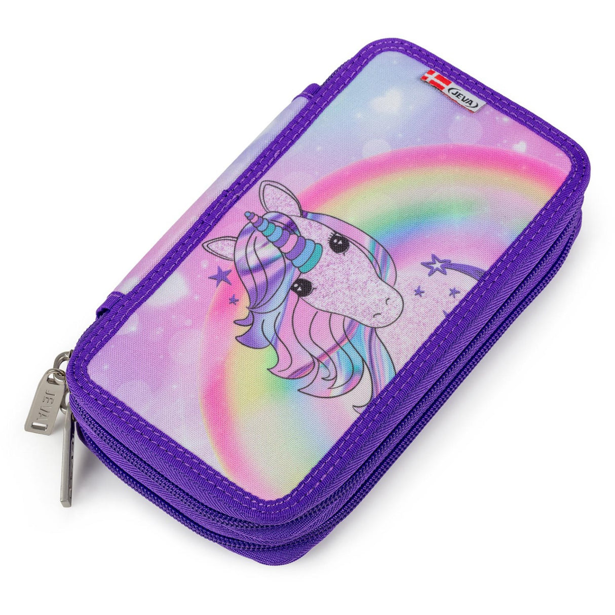 JEVA Unicorn Pennfodral Med Fyld Twozip 8865