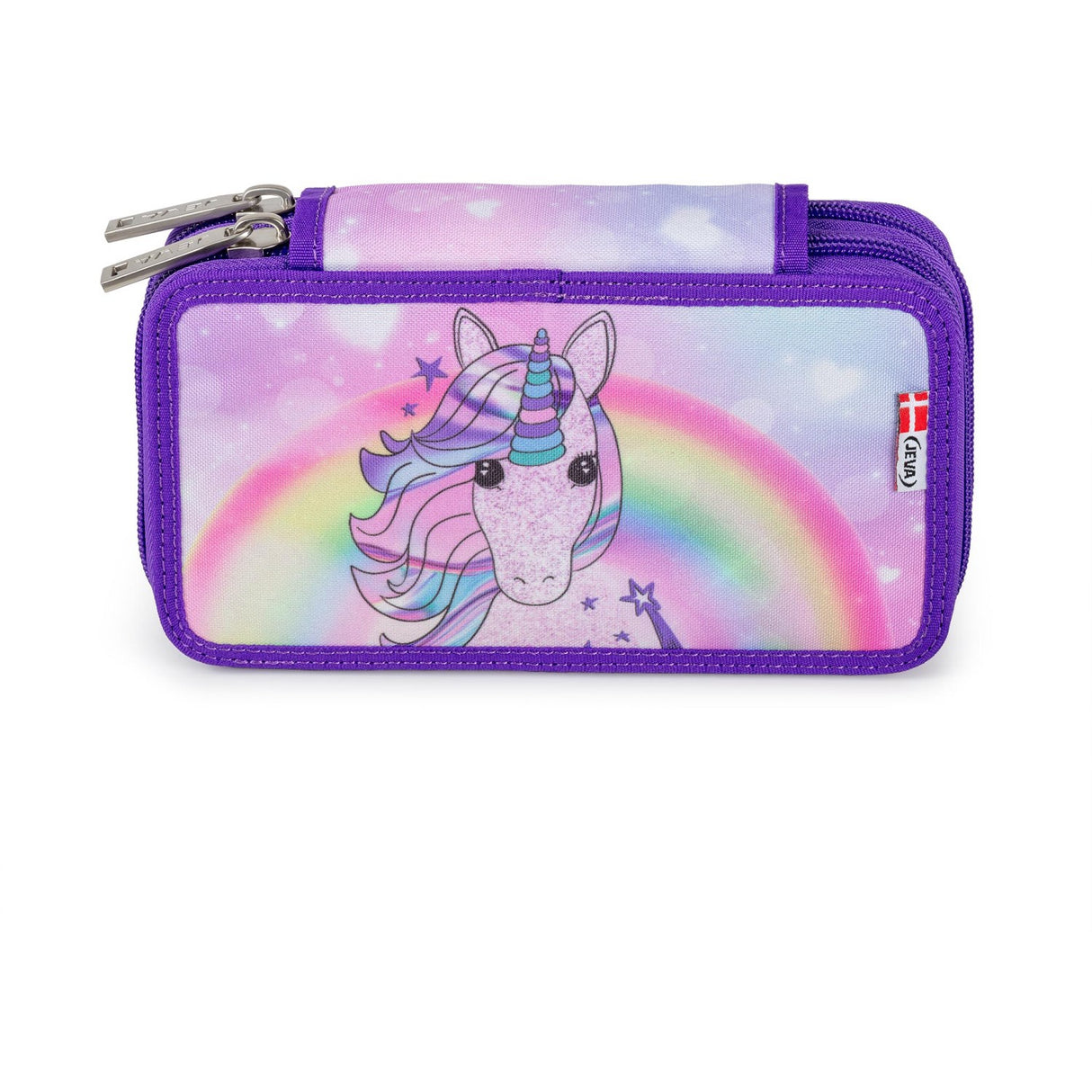 JEVA Unicorn Pennfodral Med Fyld Twozip 8865
