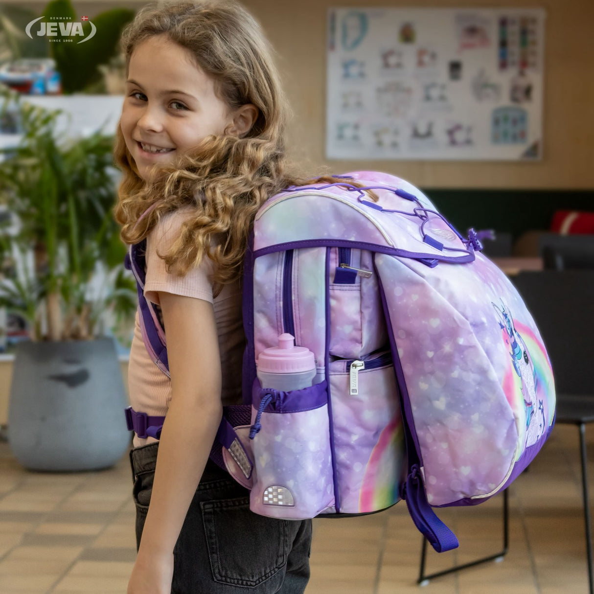 JEVA Unicorn Skolväska Intermediate 308