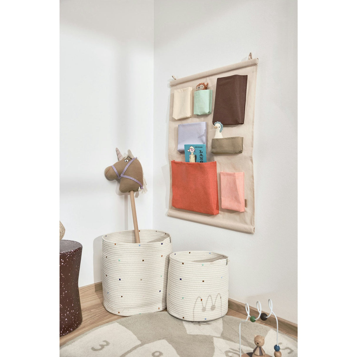 OYOY Mellow Konfetti Bomull Rope Korg 2-Pack