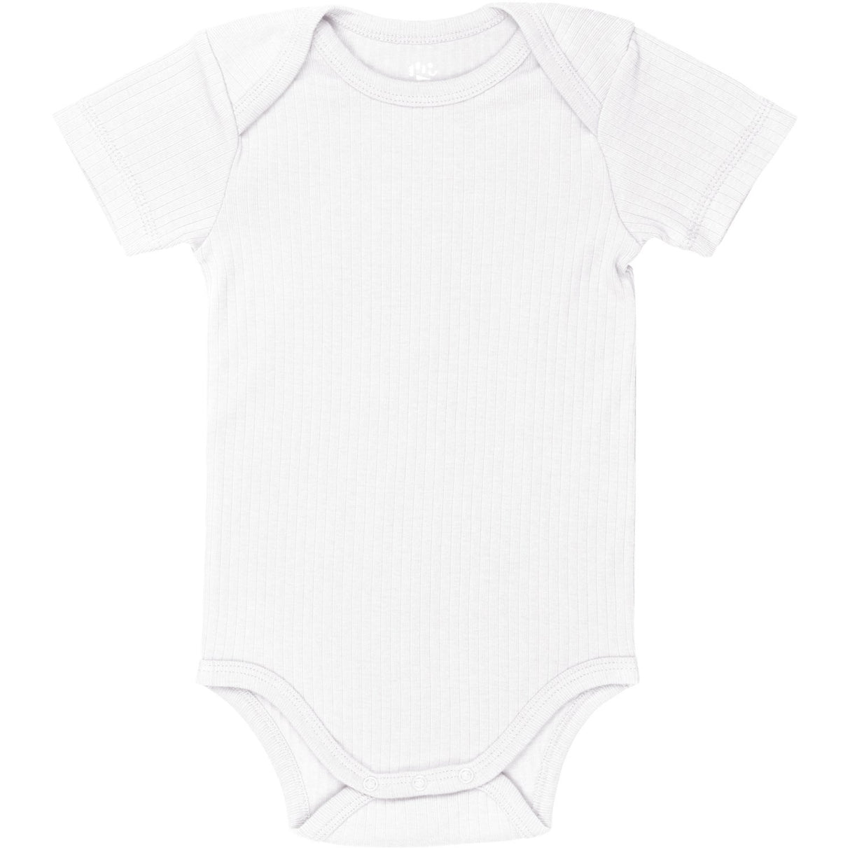 COPENHAGEN COLORS White Rib Jersey Kort Sleeve Body