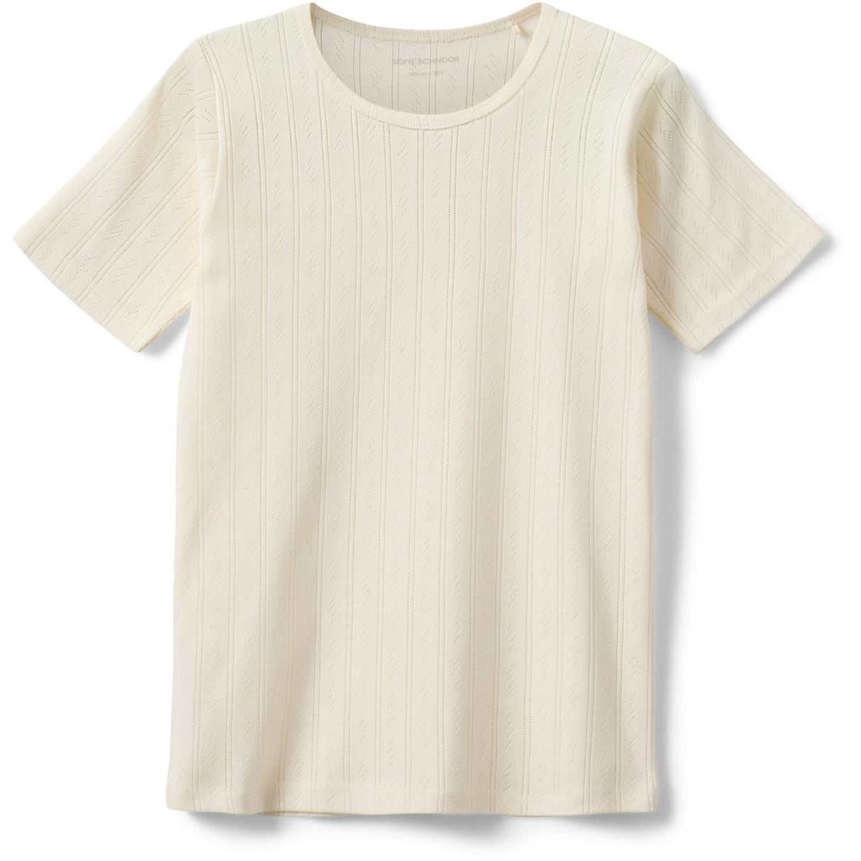 Sofie Schnoor Off White Pipersy Pointelle T-Skjorta