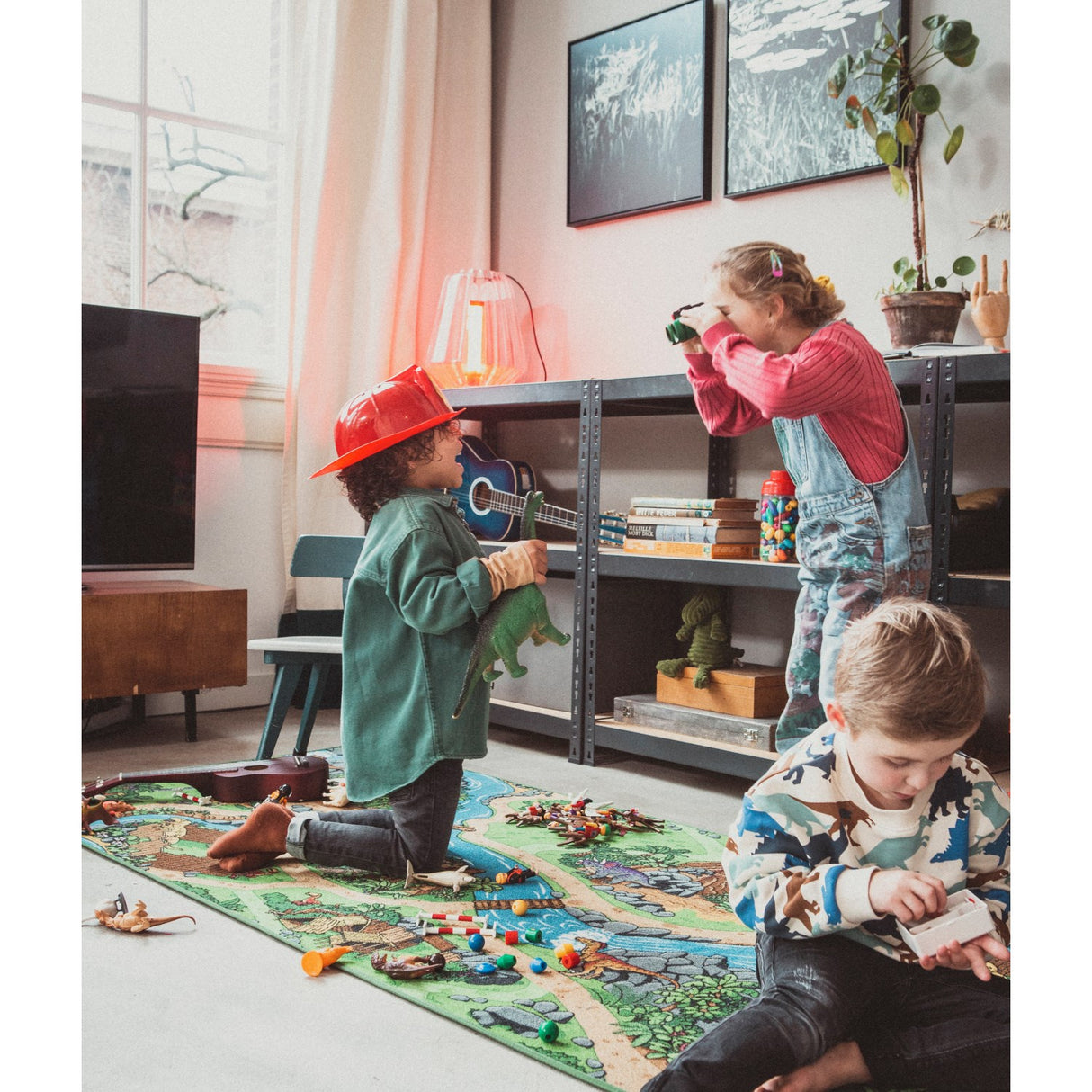 Rebel Roads Dino World Matta - 95 X 200 Cm