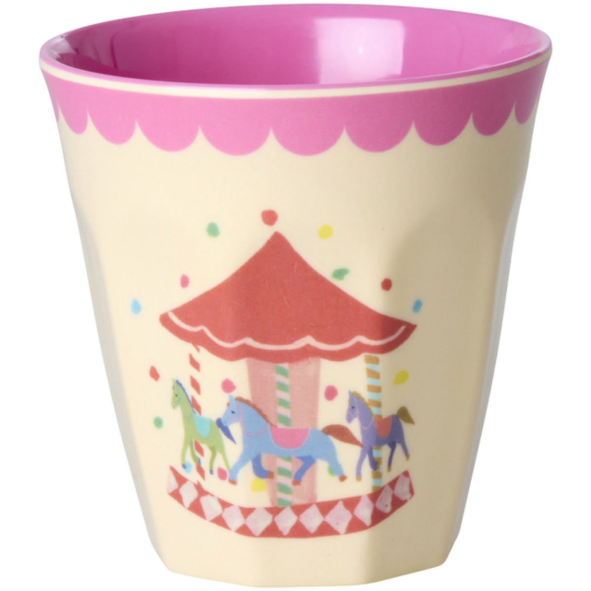 Rice Fun Fair Print Pink Melamine Kopper Small 6 Pack