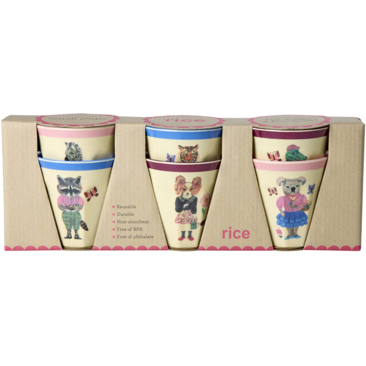 Rice Nathalie Lété Theme Melamine Kopper Small 6 Pack