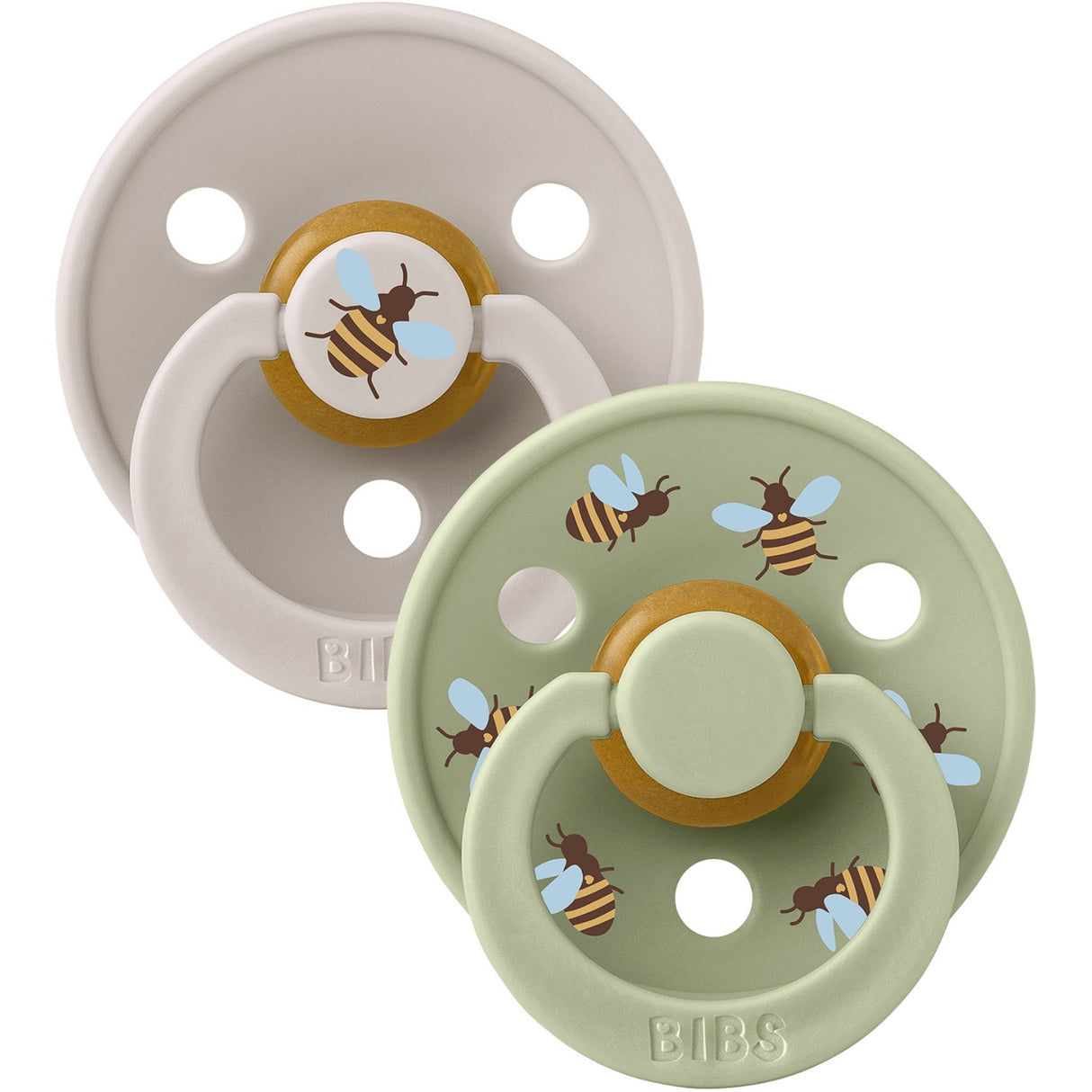 Bibs Mushroom Mix Napp Studio Colour Bumblebee Latex 2-Pack