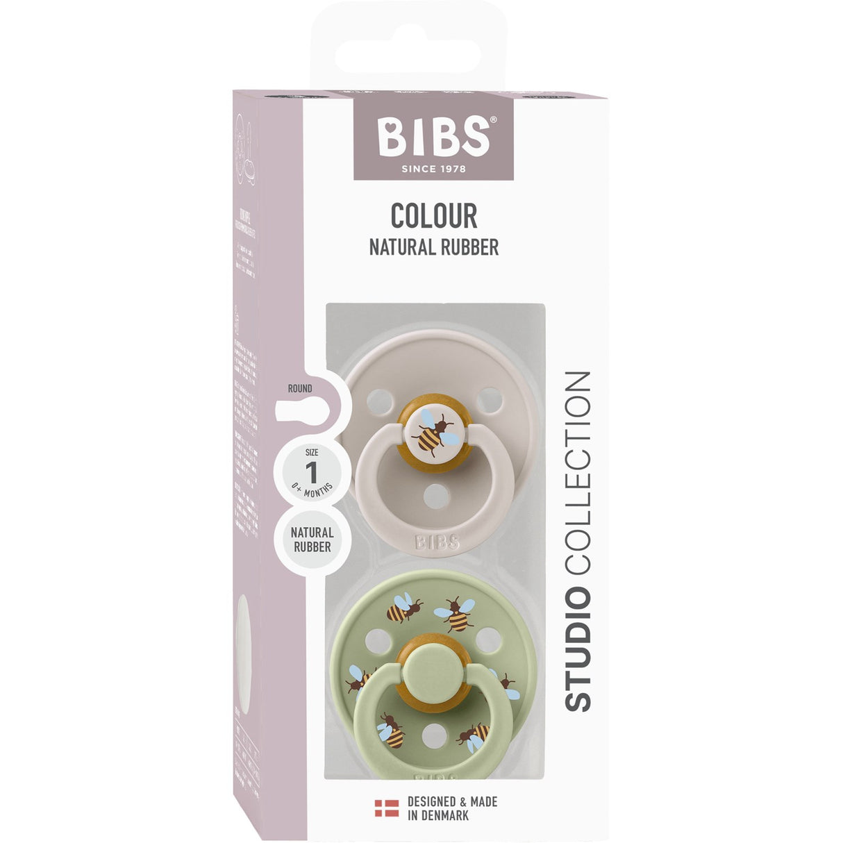 Bibs Mushroom Mix Napp Studio Colour Bumblebee Latex 2-Pack