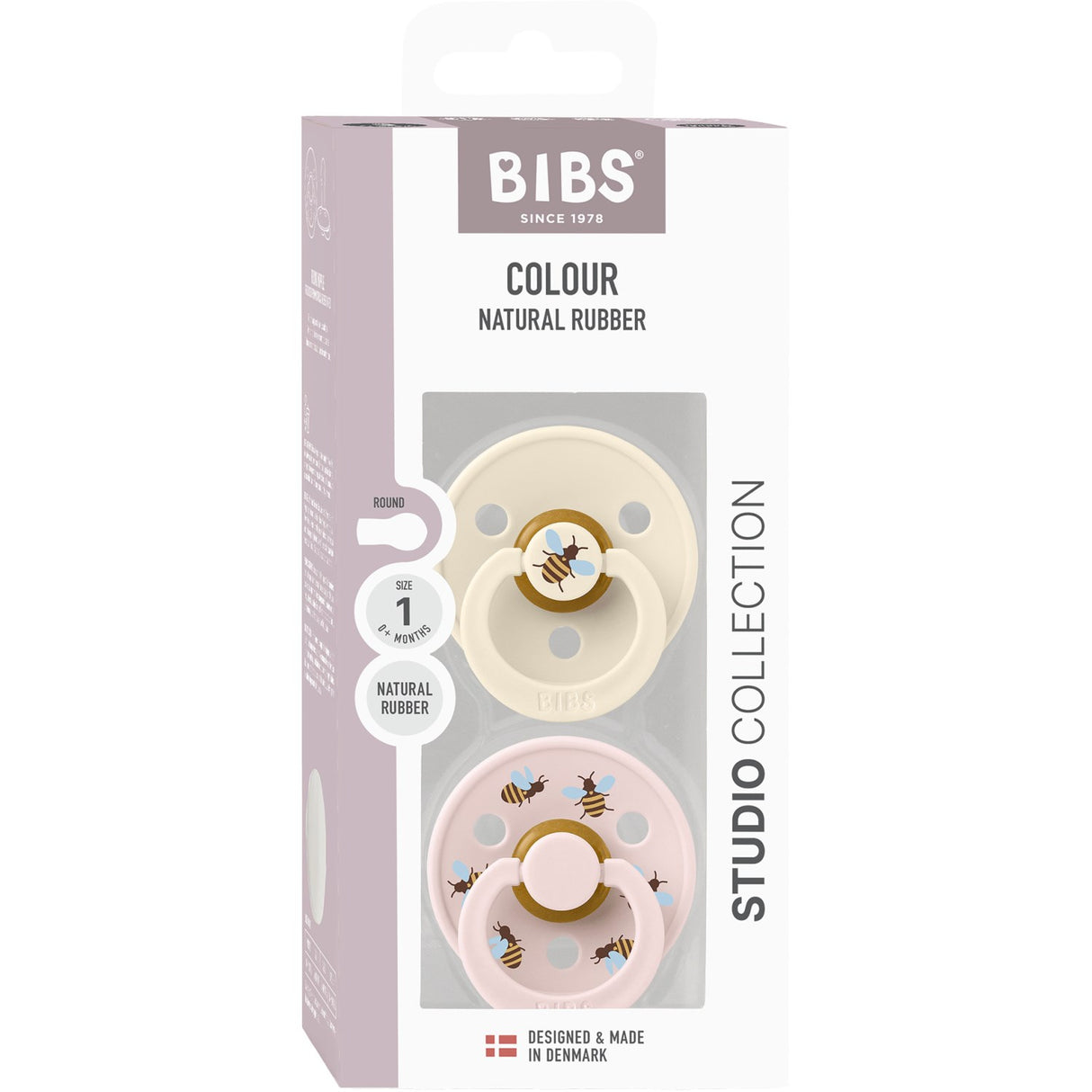 Bibs Ivory Mix Napp Studio Colour Bumblebee Latex 2-Pack