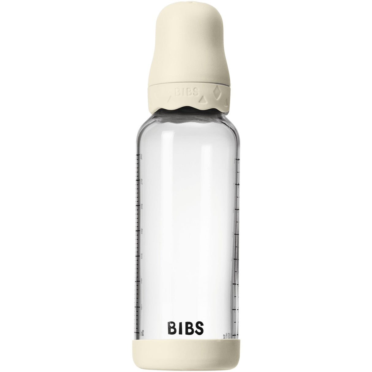 Bibs Ivory Glass Boheme Baby Flaska Round Latex Medium Flow