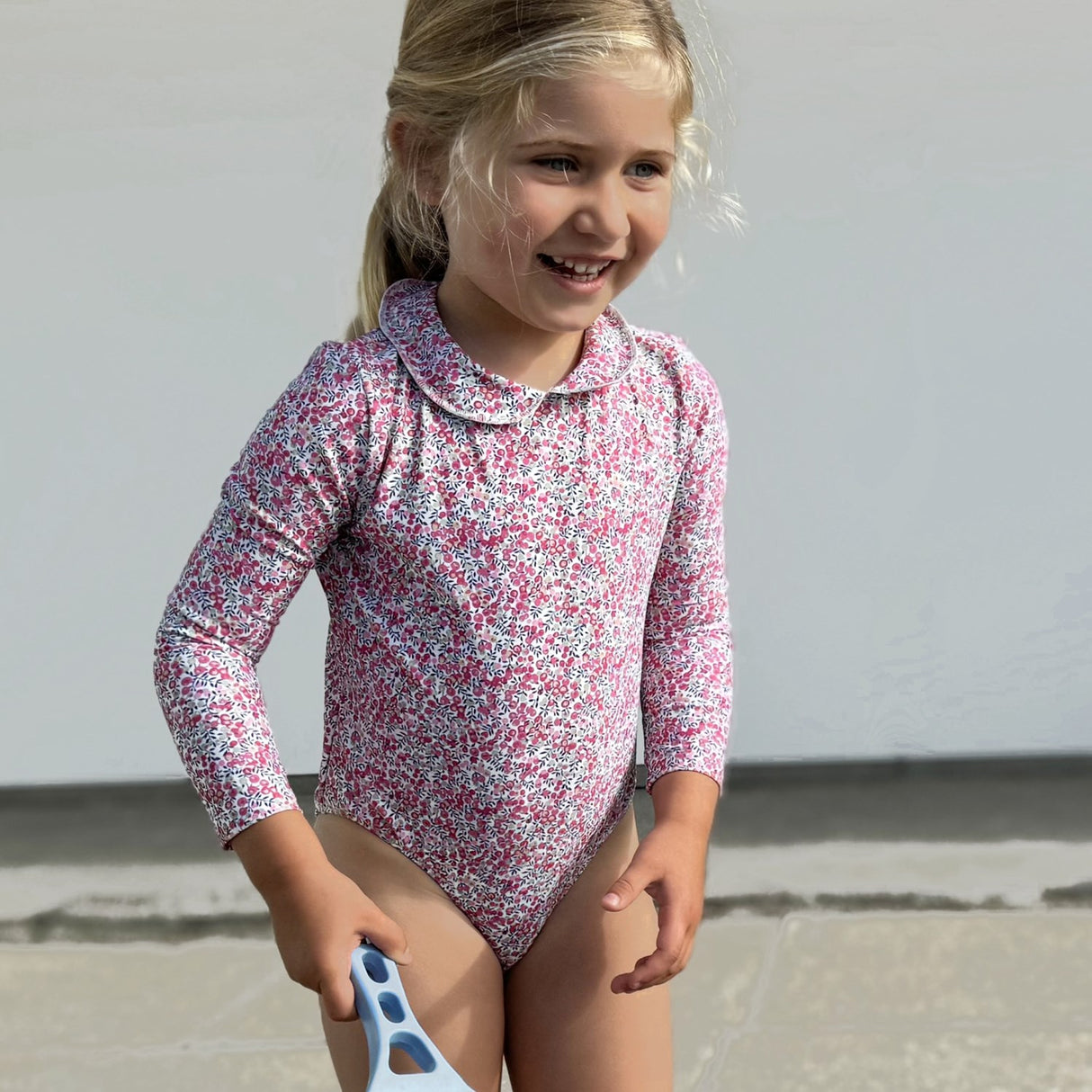 Petit Crabe Wiltshire Bud Peeter Pan Krage Baddräkt L/S - Med Liberty© Tyg