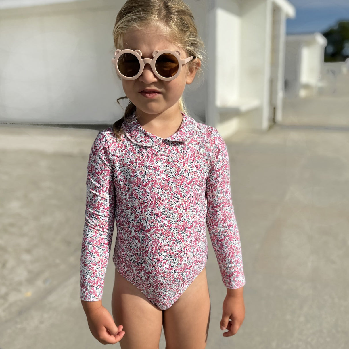 Petit Crabe Wiltshire Bud Peeter Pan Krage Baddräkt L/S - Med Liberty© Tyg