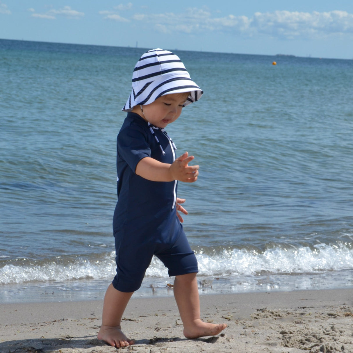 Petit Crabe Blue Noe Basic Sunsuit S/S