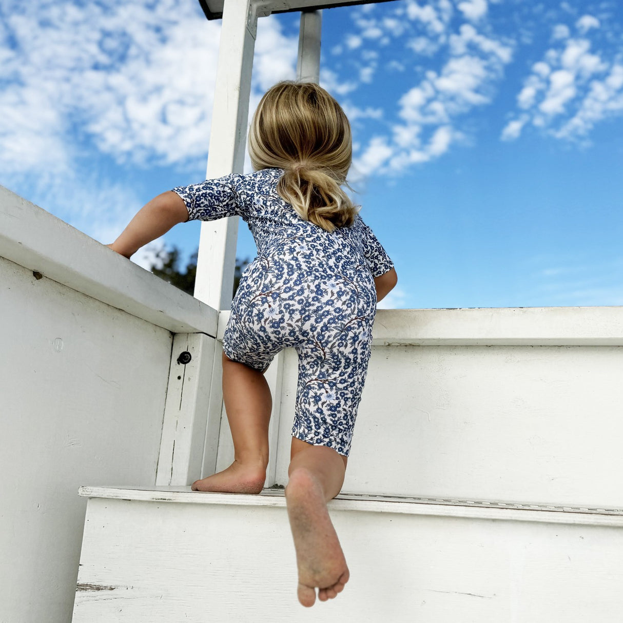 Petit Crabe Empress B Natsu Sunsuit S/S - Made Med Liberty© Tyg