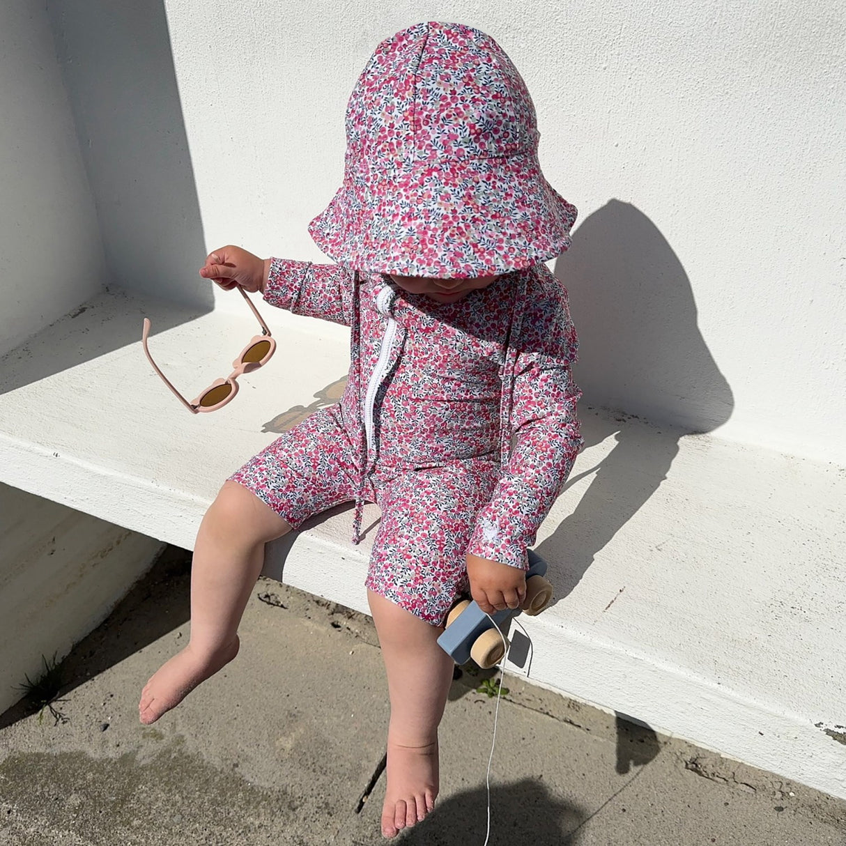 Petit Crabe Wiltshire Bud Combi Sunsuit - Made Med Liberty© Tyg