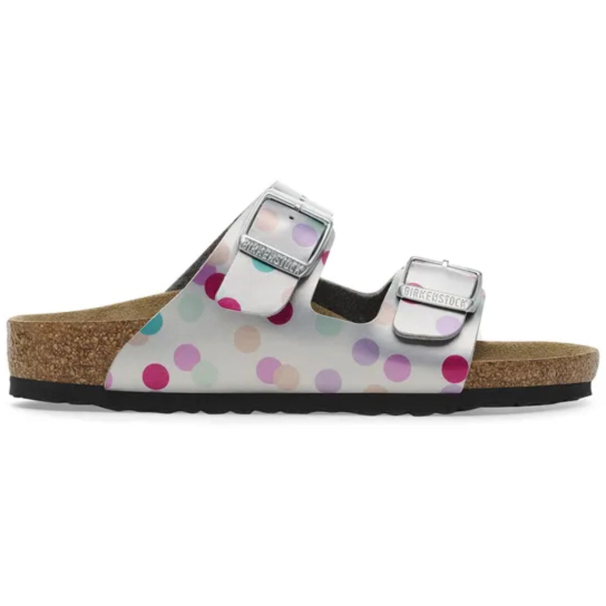 Birkenstock Arizona Kids BF Elec. Metal. Silver Dots