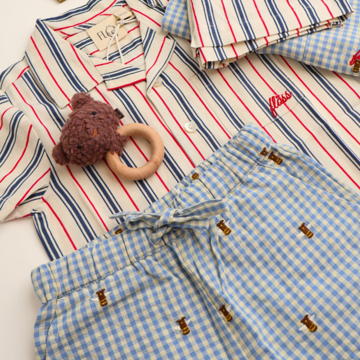 Flöss Red/Blue stripes Miles Skjorta