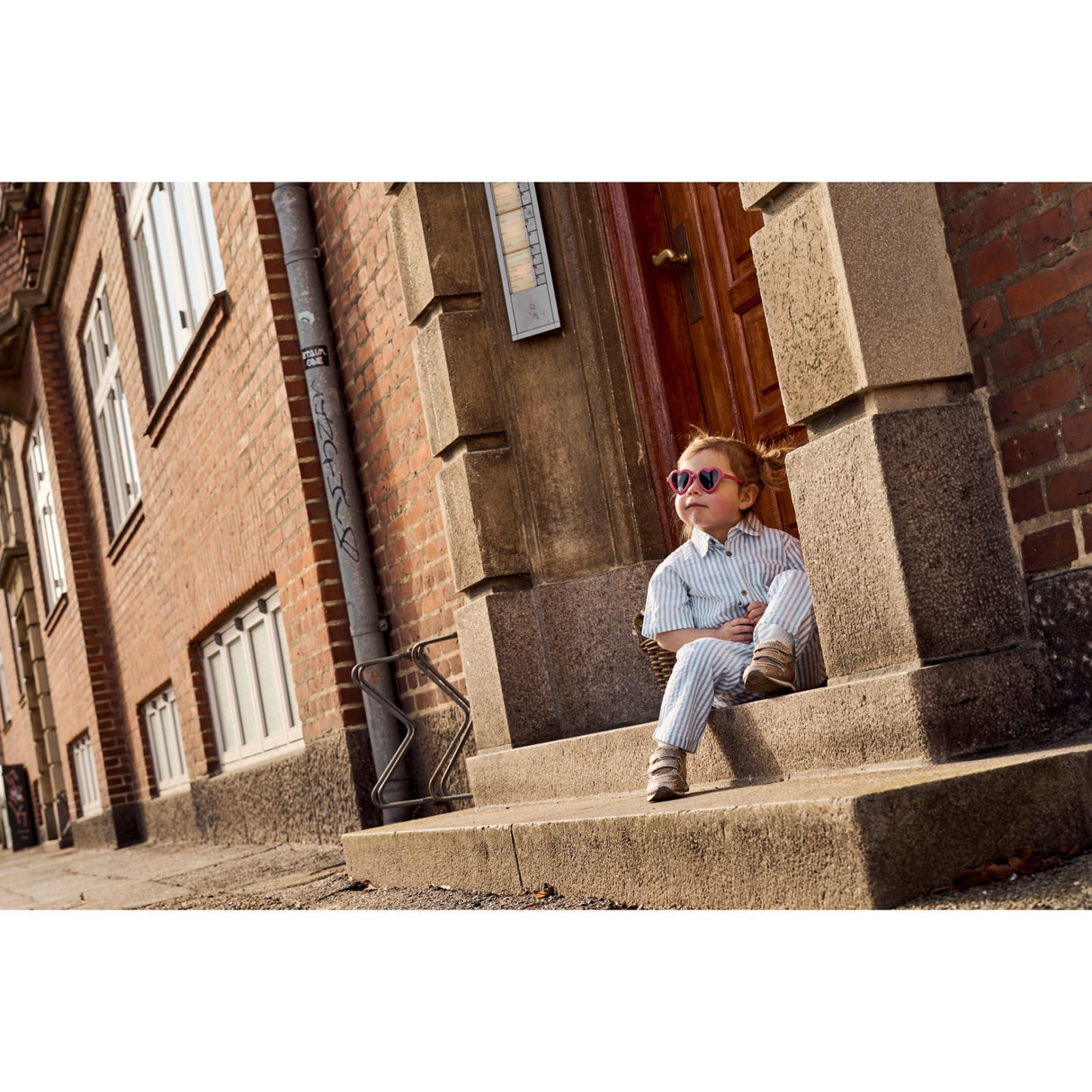 THE NEW Siblings X Luksusbaby Blue Fog Striped Ojo Skjorta