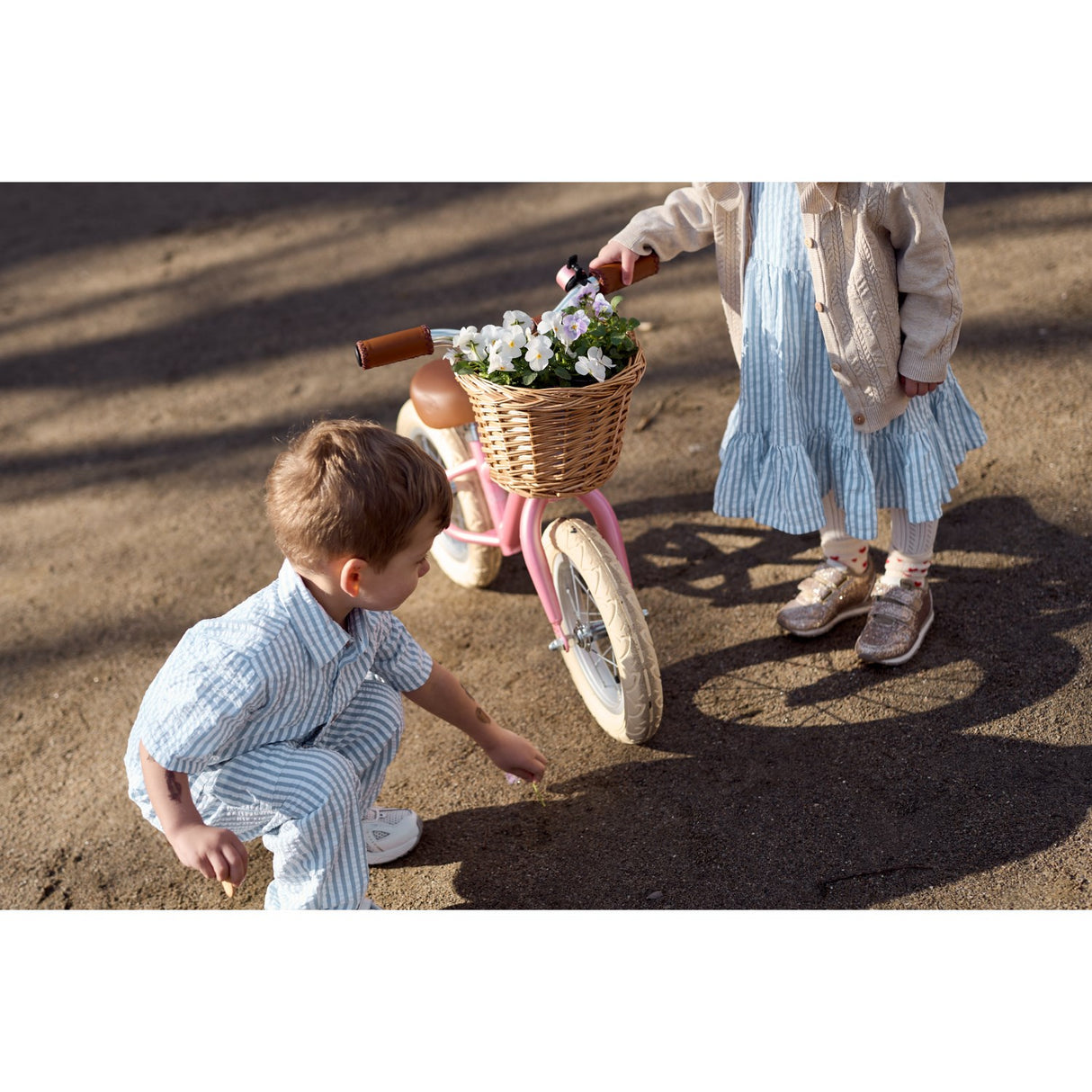 THE NEW Siblings X Luksusbaby Blue Fog Striped Ojo Klänning