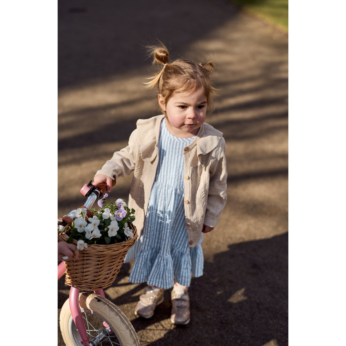 THE NEW Siblings X Luksusbaby Blue Fog Striped Ojo Klänning