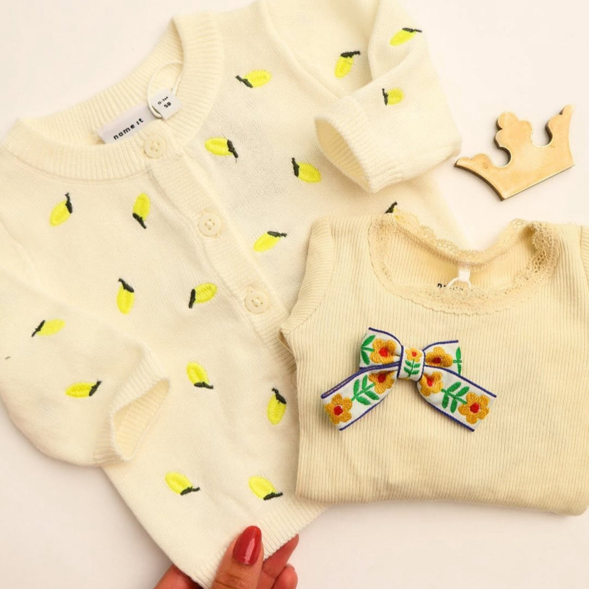 Name It Cloud Dancer Detrille Stickad Cardigan