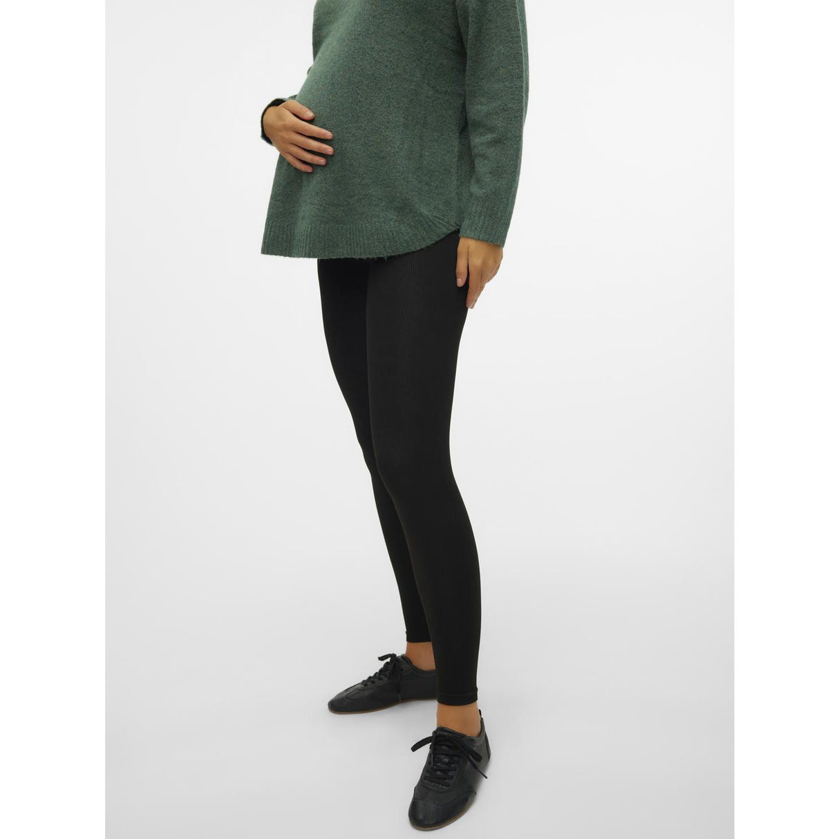 Vero Moda Maternity Black Vmmisa Hw Seamless Rib Leggings Noos