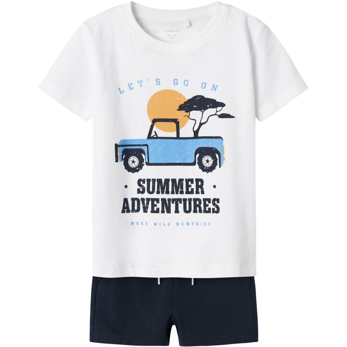 Name It Lucent White Nmmjaspen Ss Shorts Set Pb