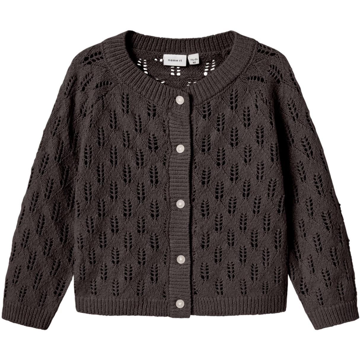 Name It Seal Brown Nmfleslie Ls Stickad Card