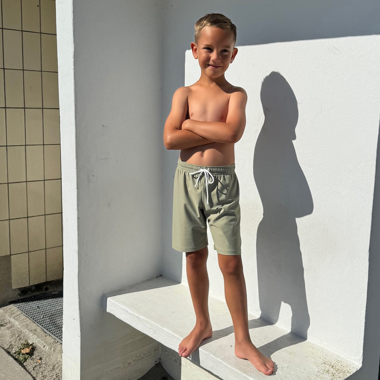 Petit Crabe Olive Alex Badeshorts