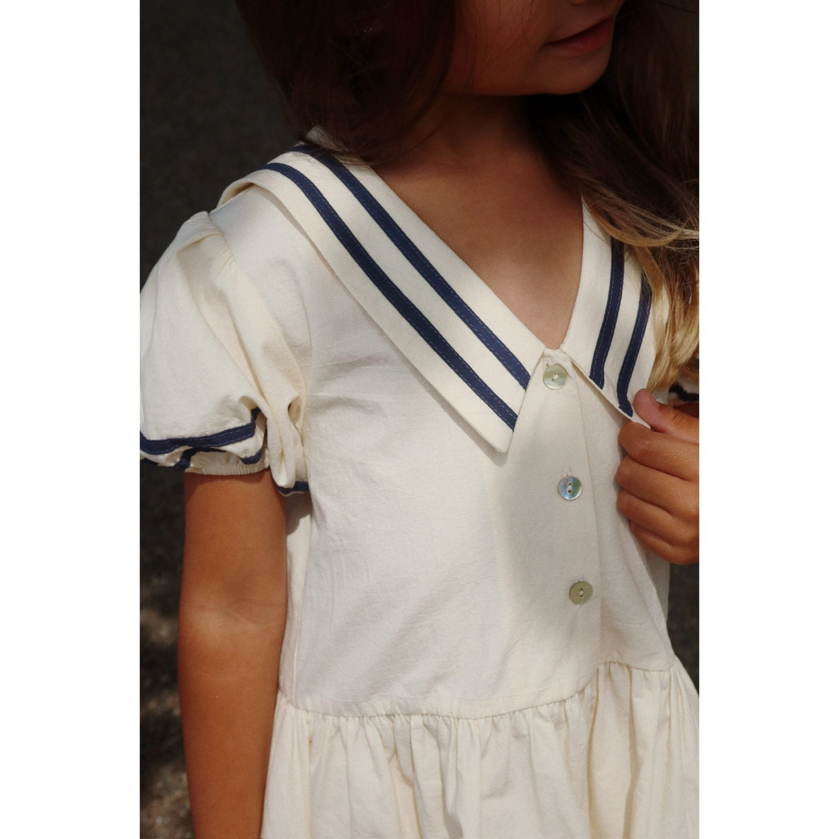 Konges Sløjd Optic White Allie Sailor Klänning Gots