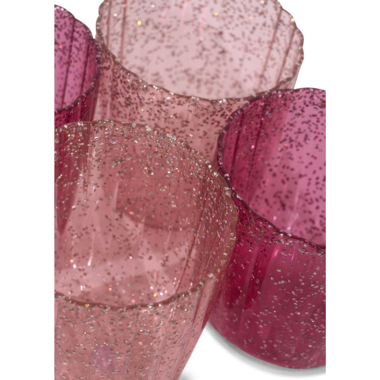 Konges Sløjd Sparkling Pink Mix Glitter Kopp 4 Pack