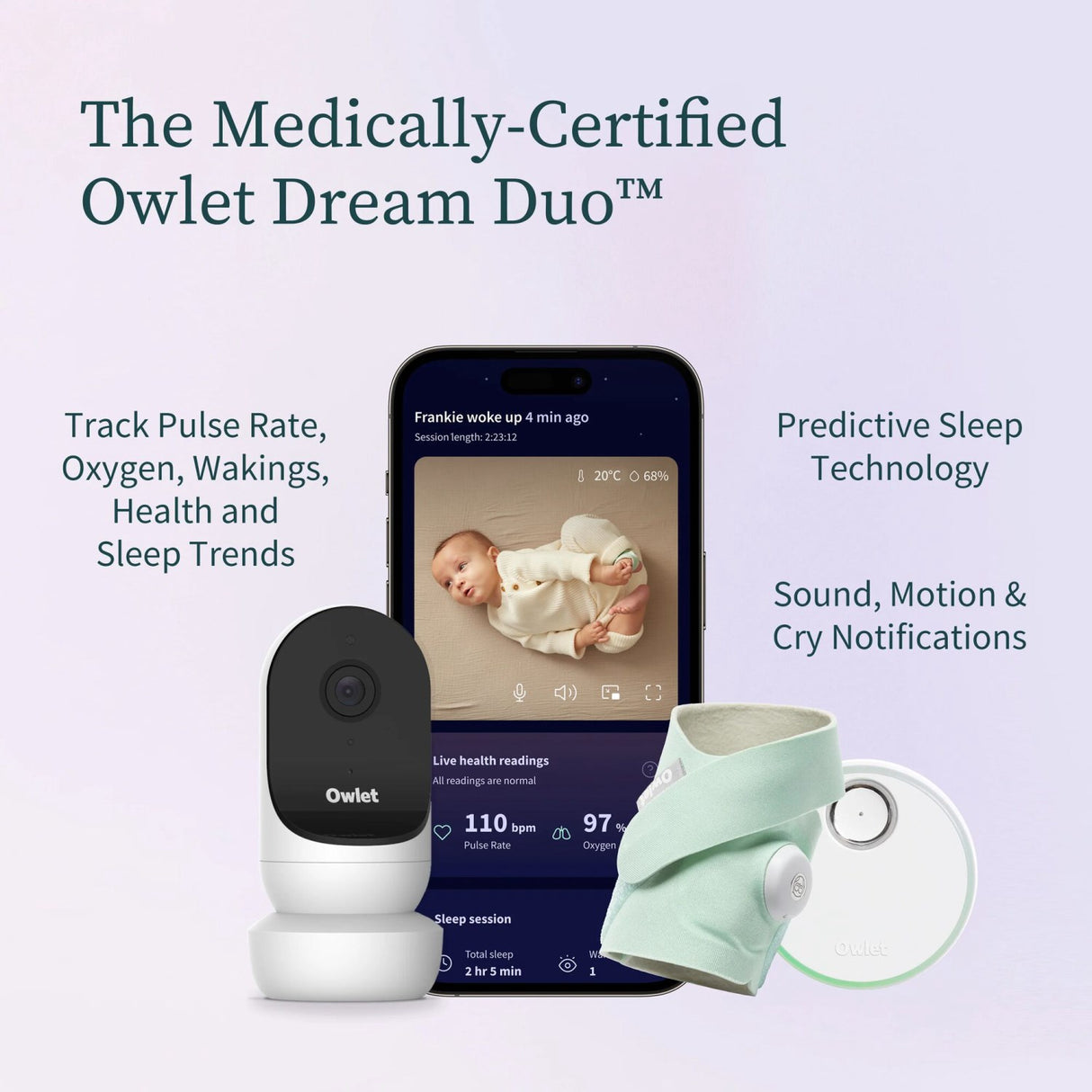 Owlet Mint Dream Strumpo + Cam2 Bundle