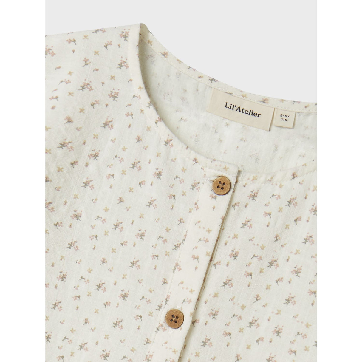 Lil'Atelier Coconut Milk Nmfhailey Ss Loose Klänning Lil