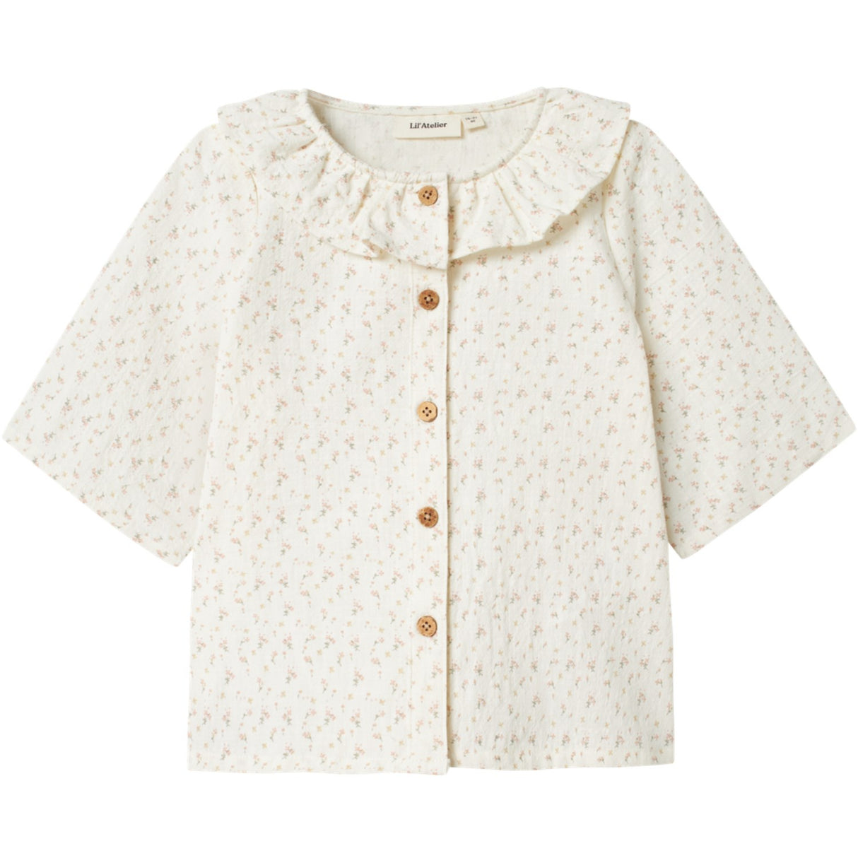 Lil'Atelier Coconut Milk Nmfhailey Ss Loose Skjorta Lil
