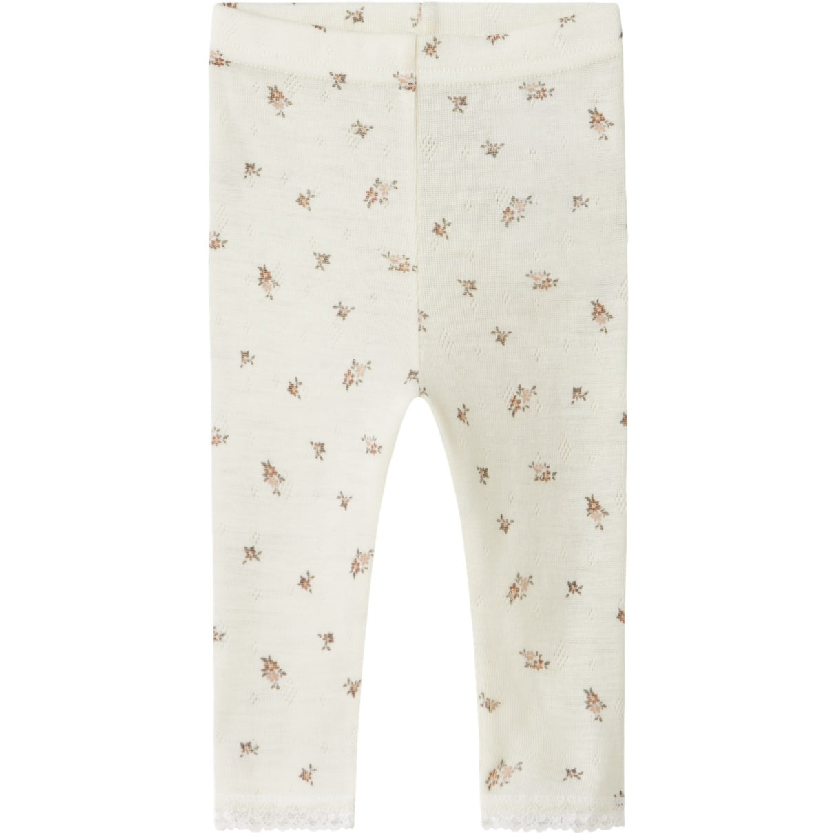 Name It Snow White Small Flowers Nbfwang Ull Needle Leggings Noos