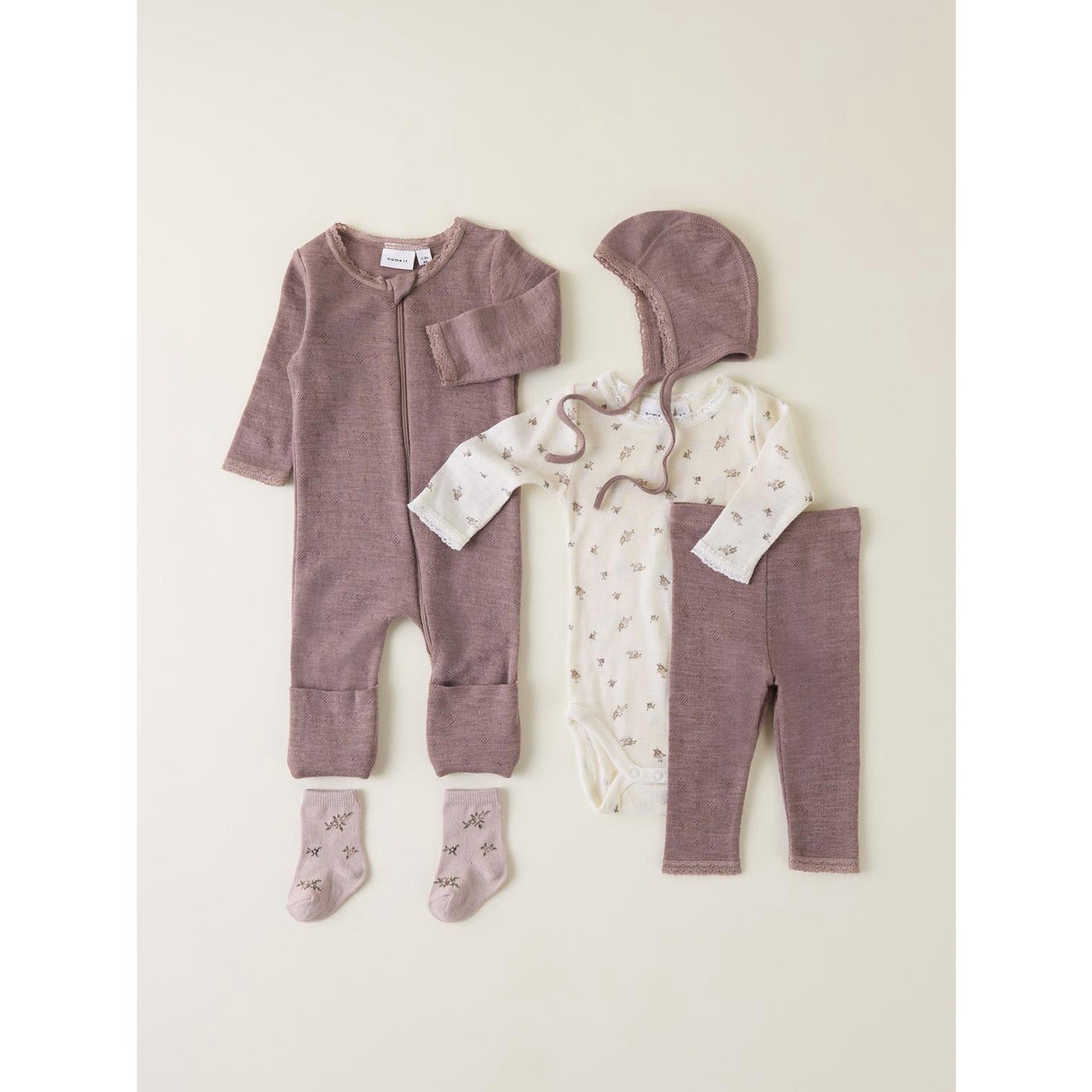 Name It Antler Nbfwang Ull Needle Nattdräkt Solid