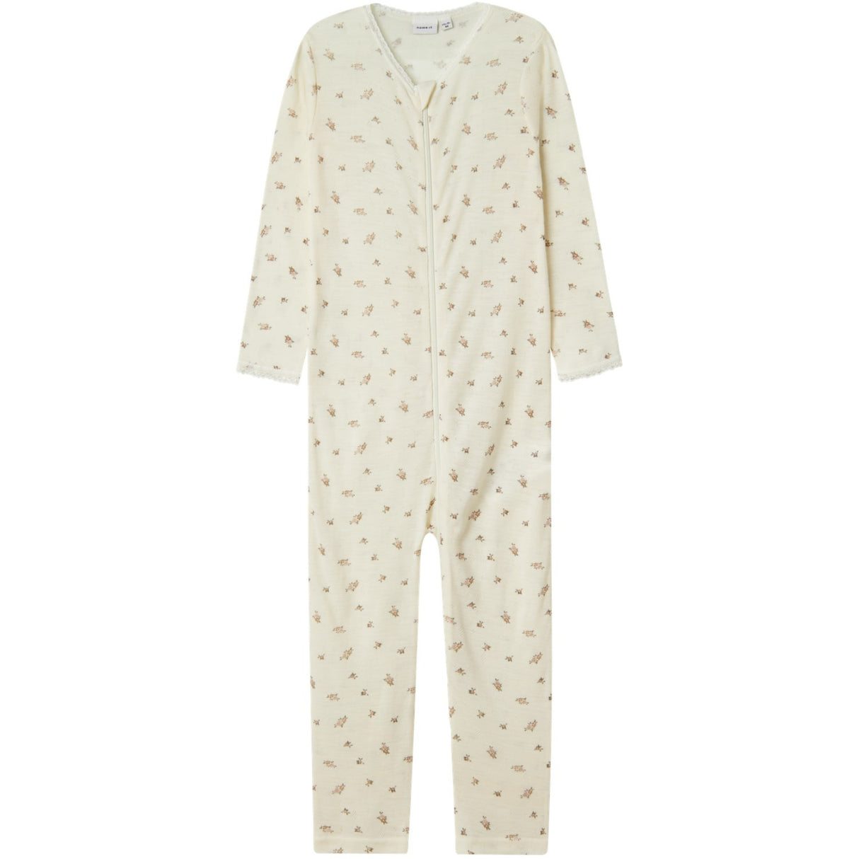 Name It Snow White Small Flowers Nmfwang Ull Needle Nattdräkt