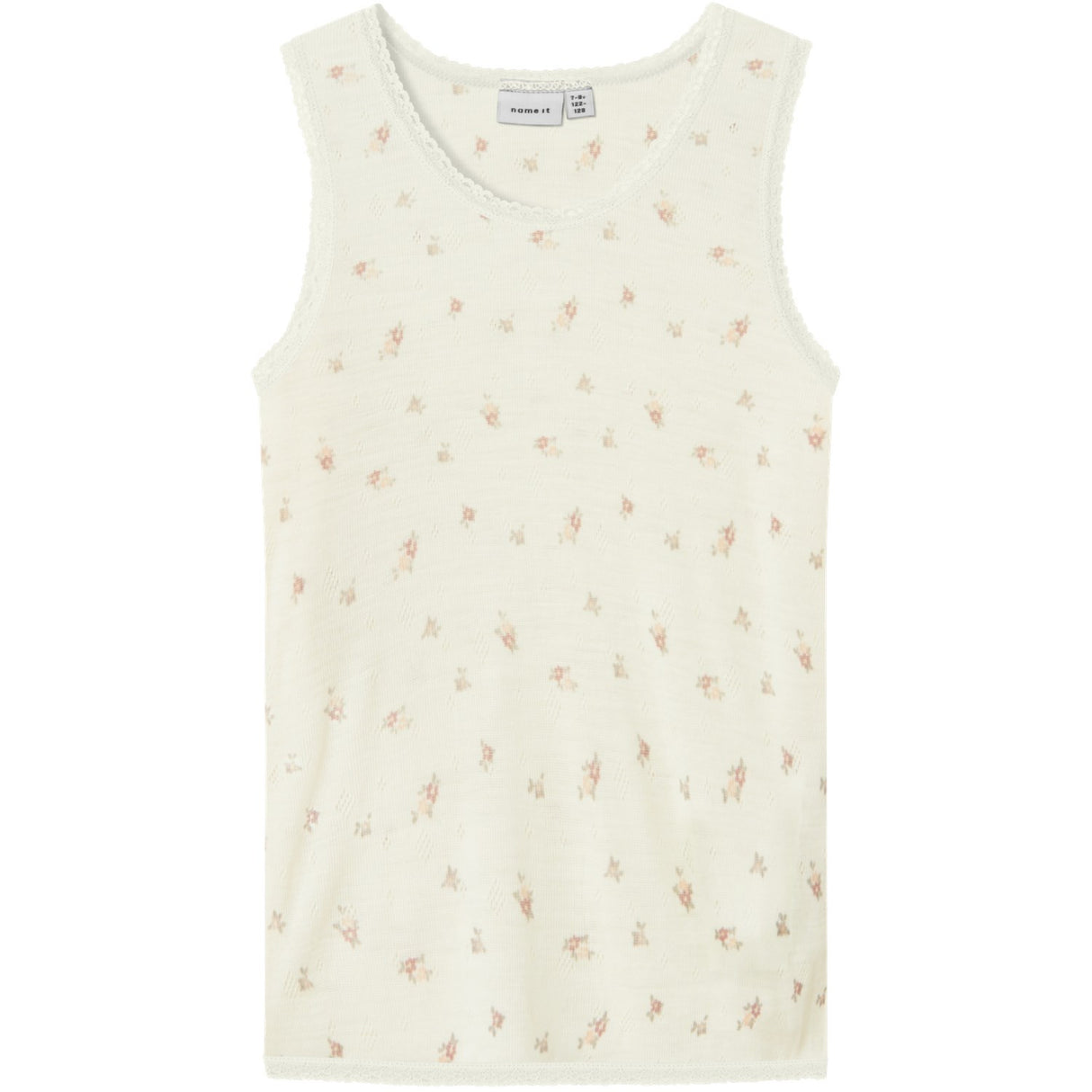 Name It Snow White Small Flowers Nkfwang Ull Needle Tank Topp