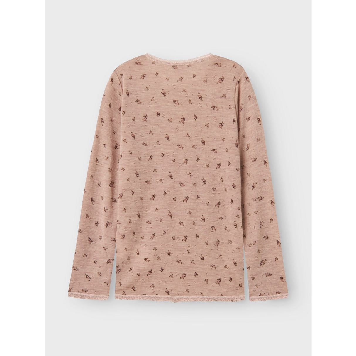 Name It Shadow Gray Small Flowers Nkfwang Ull Needle Ls Topp