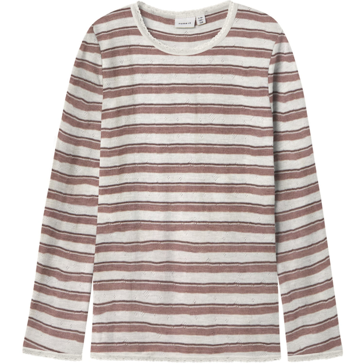 Name It Antler Snow White Nkfwang Ull Needle Ls Topp