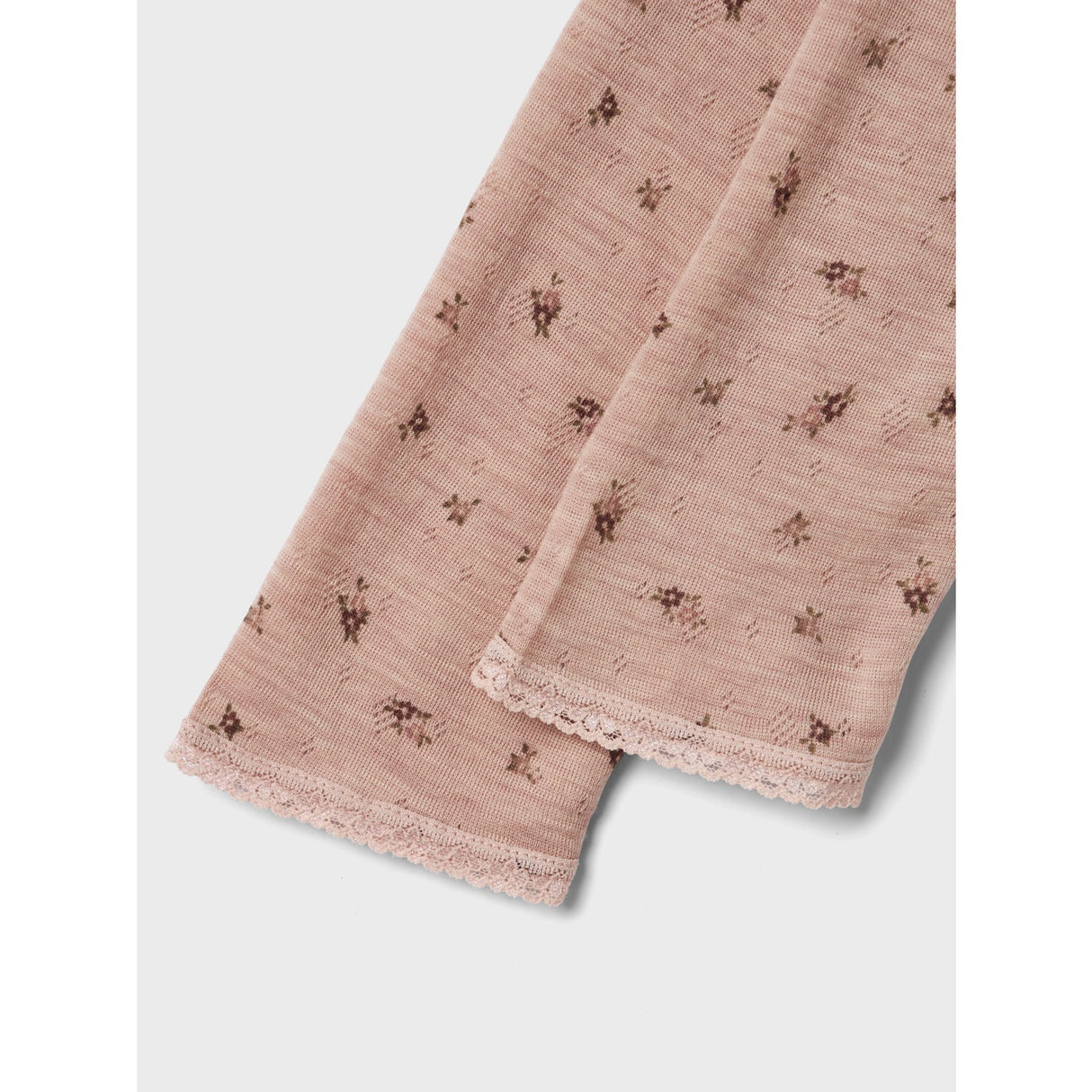 Name It Shadow Gray Small Flowers Nkfwang Ull Needle Leggings