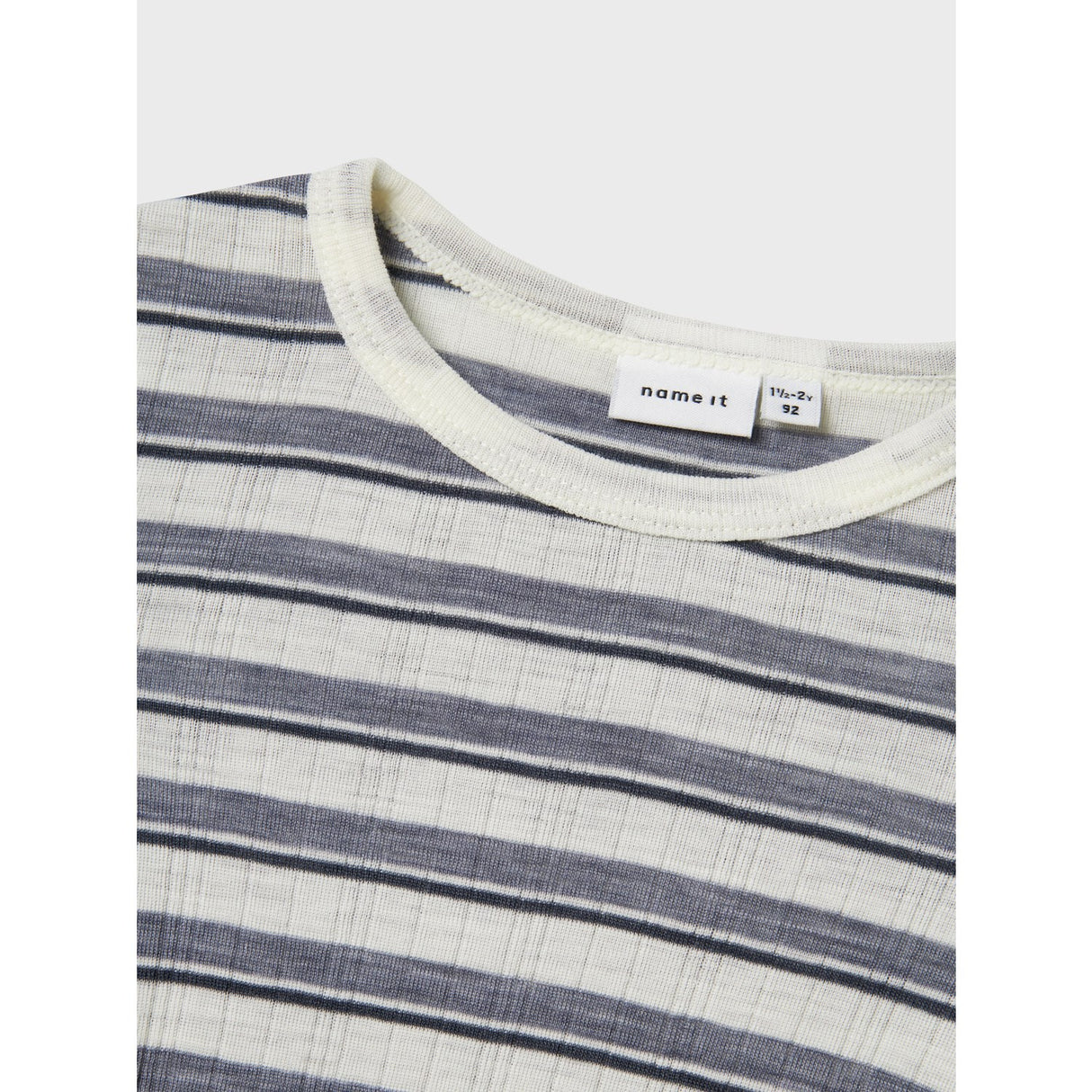 Name It Folkstone Gray Snow White Nmmwang Ull Needle Ls Body Noos