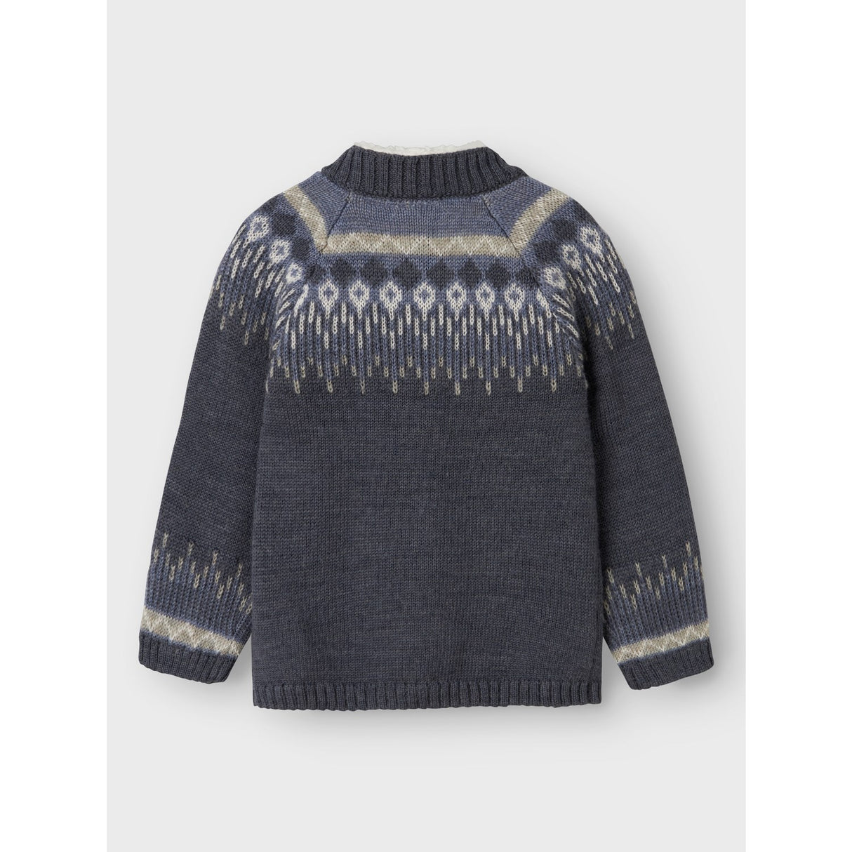 Name It Ombre Blue Iceland Nmmwriss Ull Ls Stickad Card